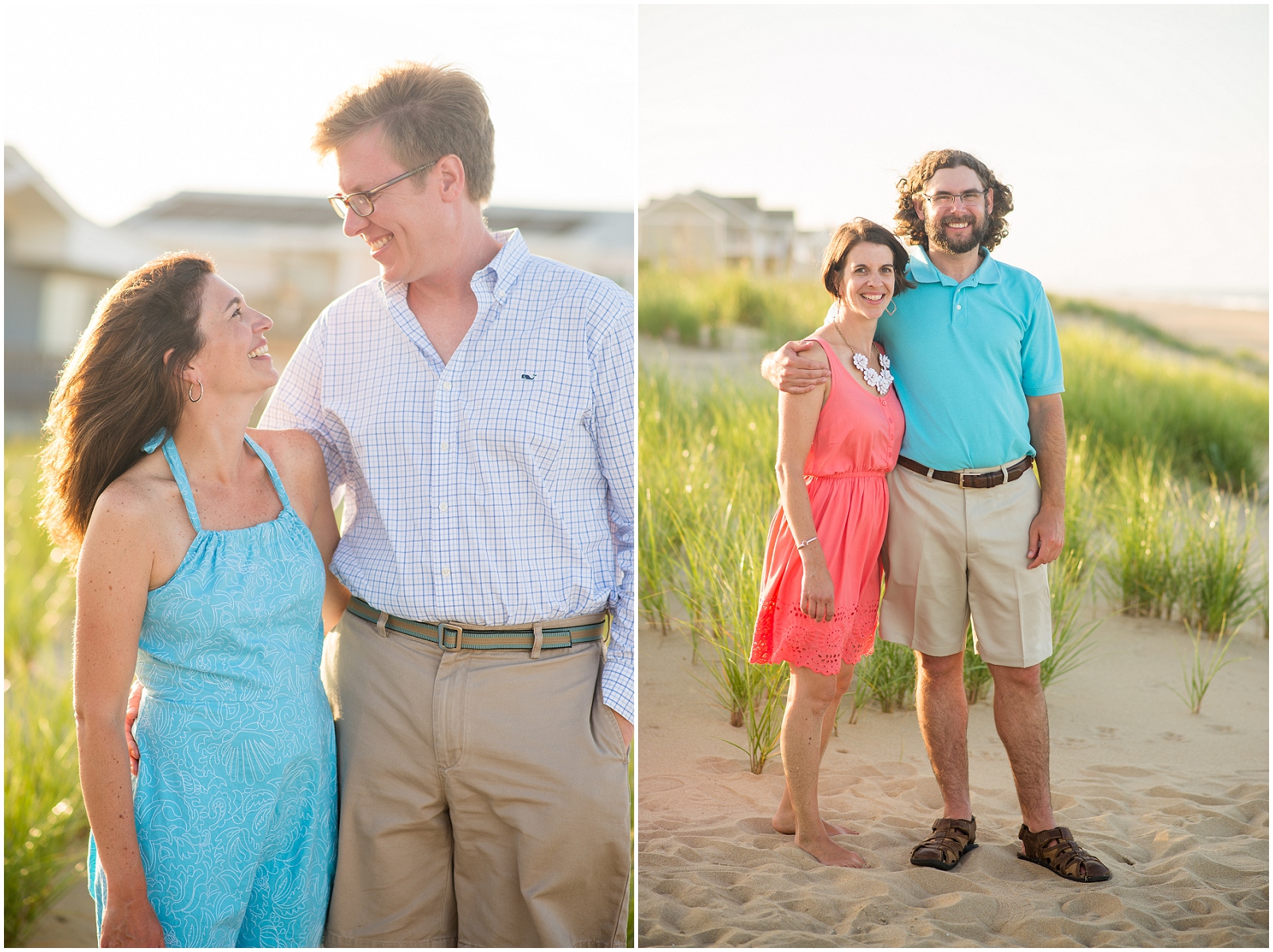 sandbridge beach sunset family portraits