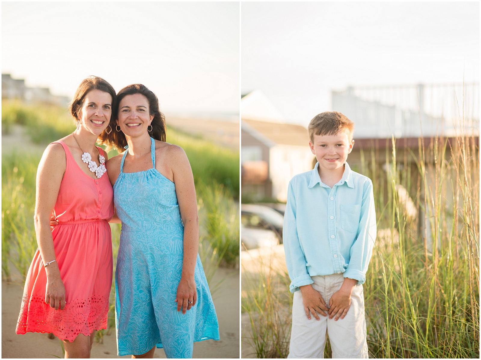 sandbridge beach sunset family portraits