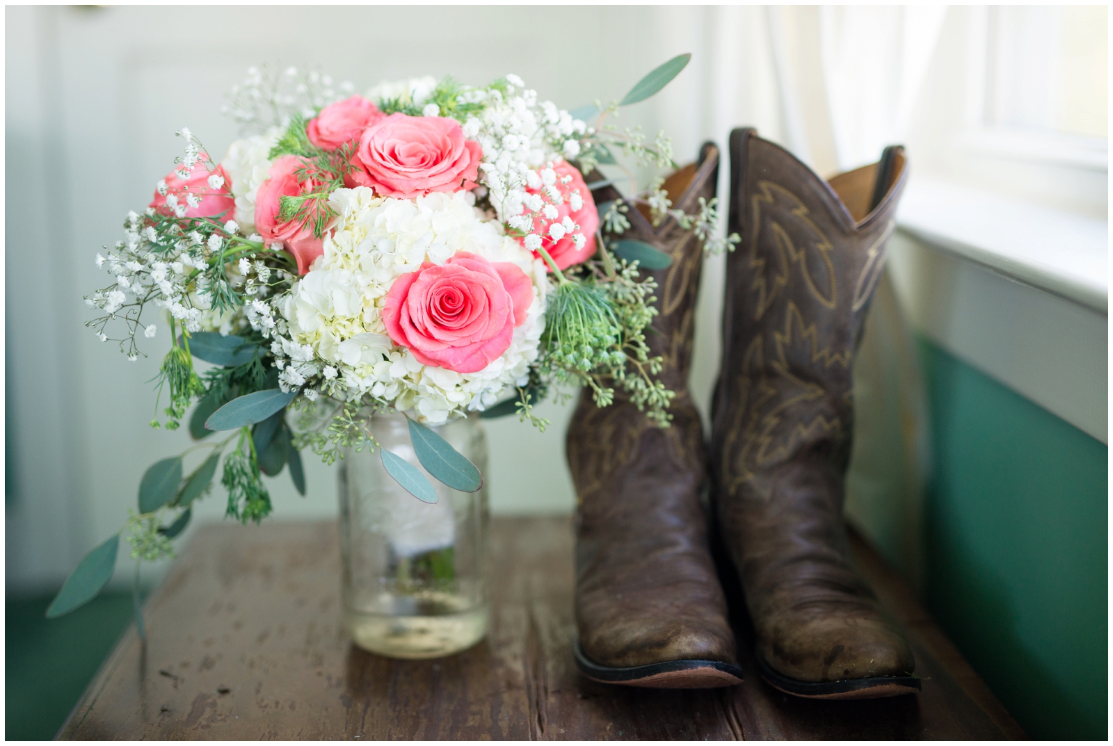 Coral wedding boots sale