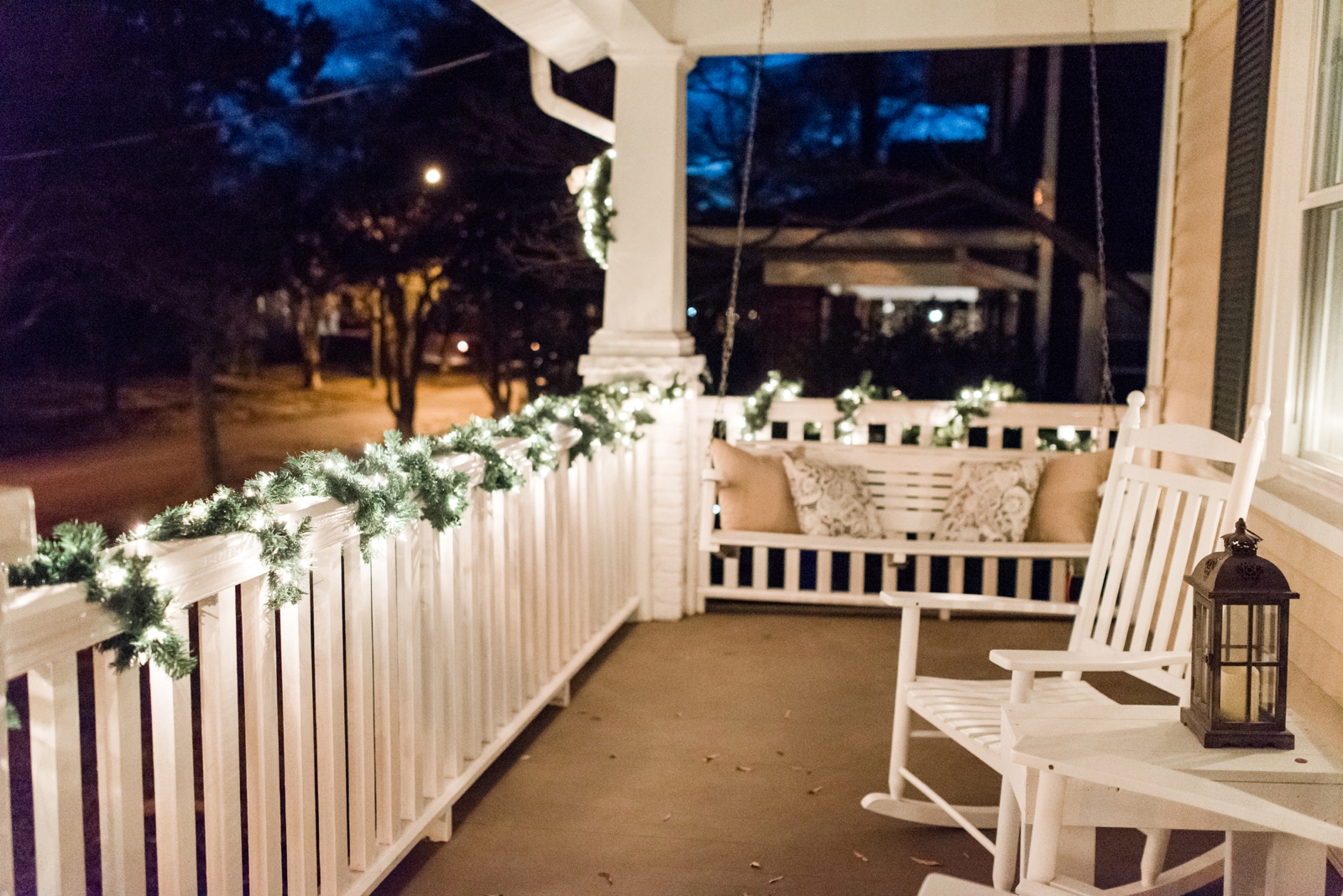 southern neutral christmas decor in old craftsman home norfolk virginia