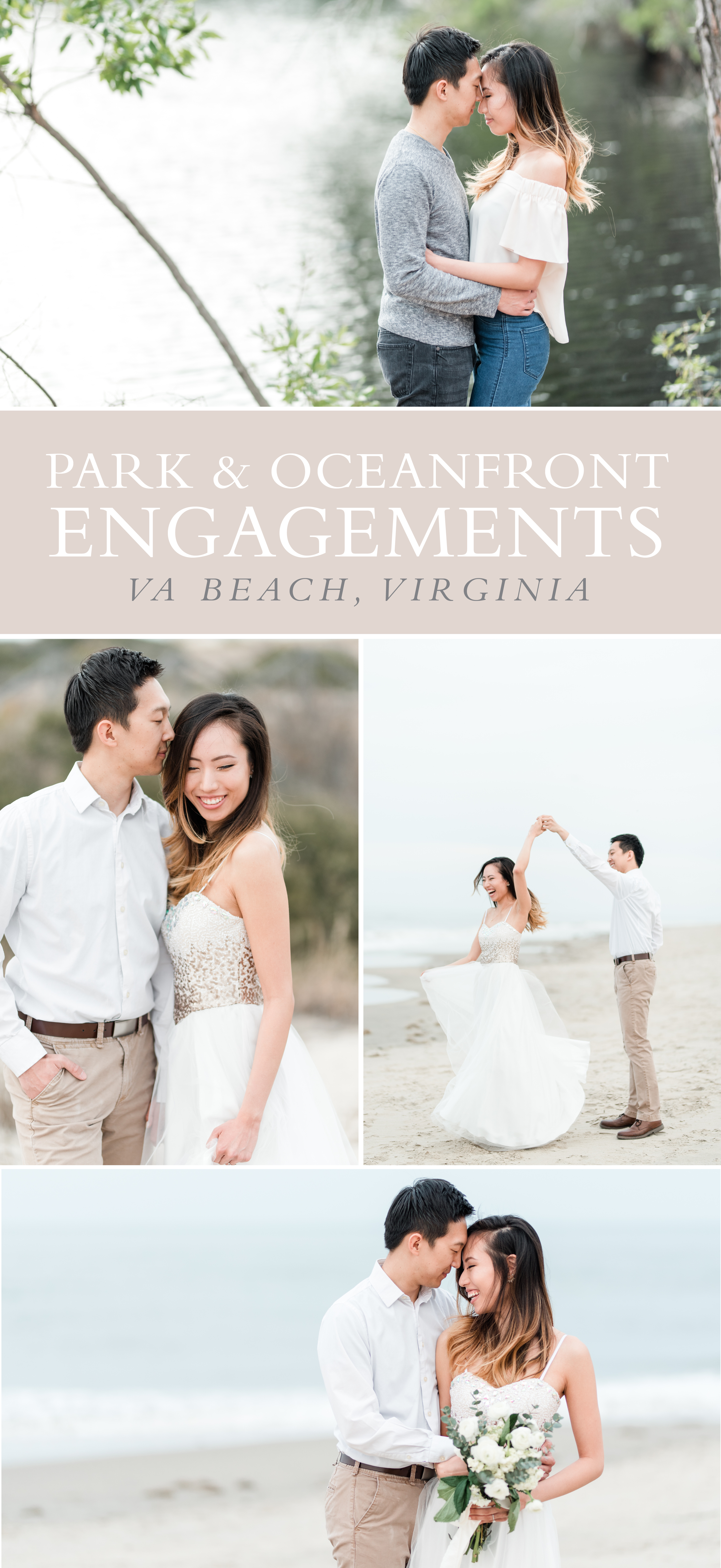 fun and playful virginia beach engagement session at first landing and oceanfront by hampton roads wedding photographer