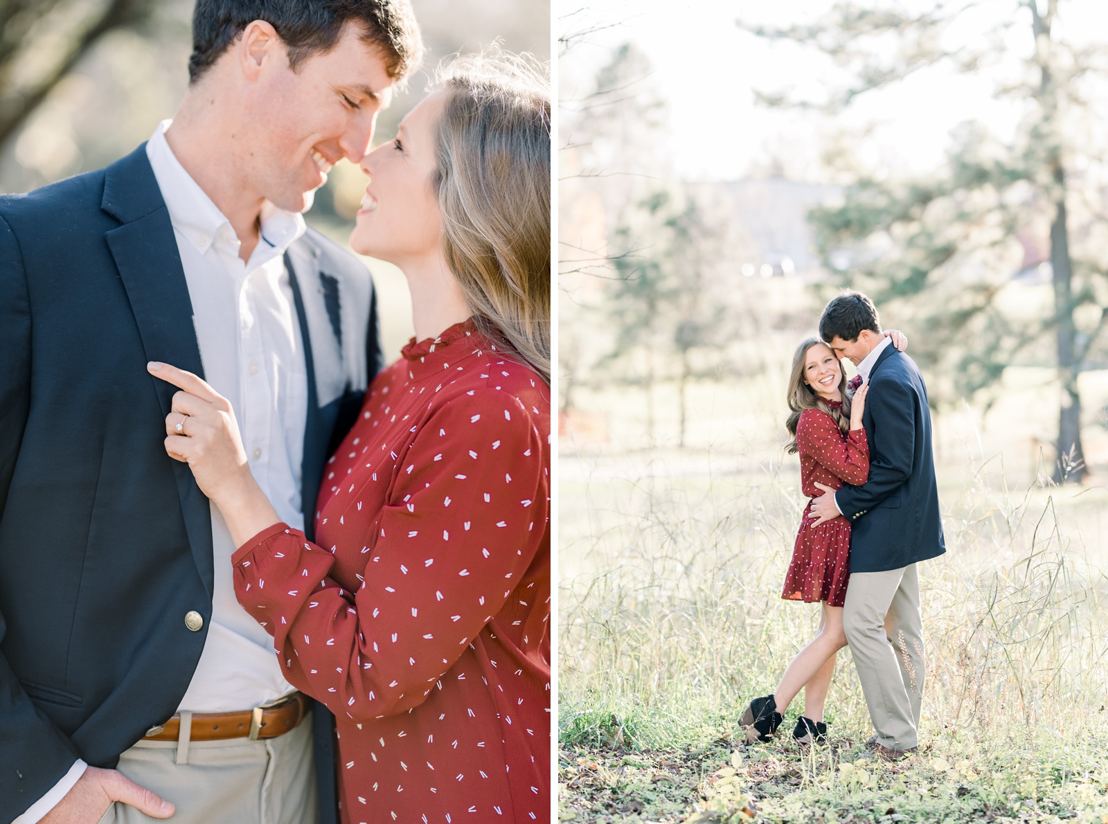 Virginia small hometown engagement session at historic home and family farm
