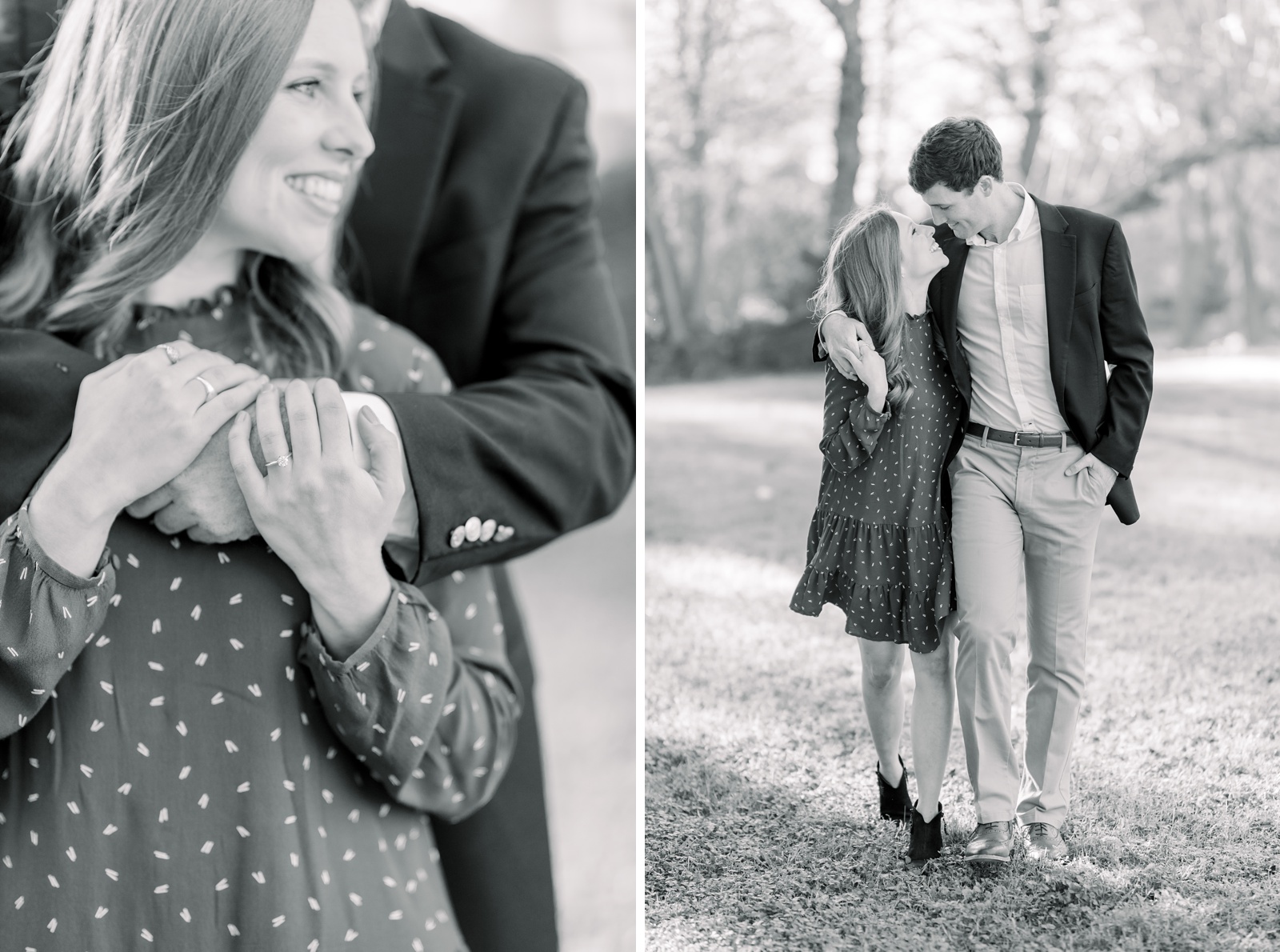 Virginia small hometown engagement session at historic home and family farm