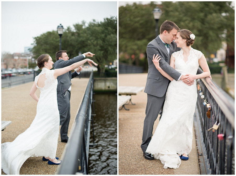 Downtown Norfolk Christ and St. Lukes Blue and Green Navy Wedding