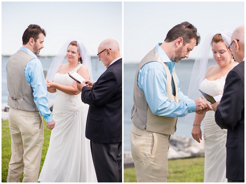 poquoson waterfront yacht club wedding beach blue sea glass