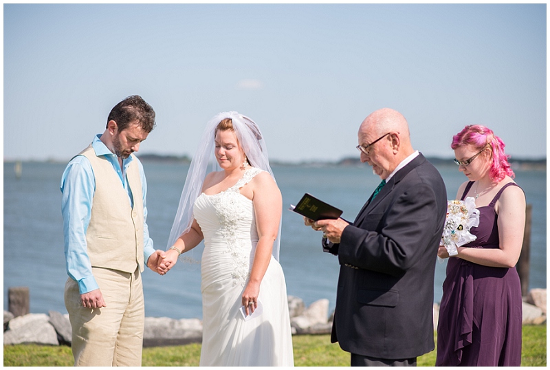 poquoson waterfront yacht club wedding beach blue sea glass