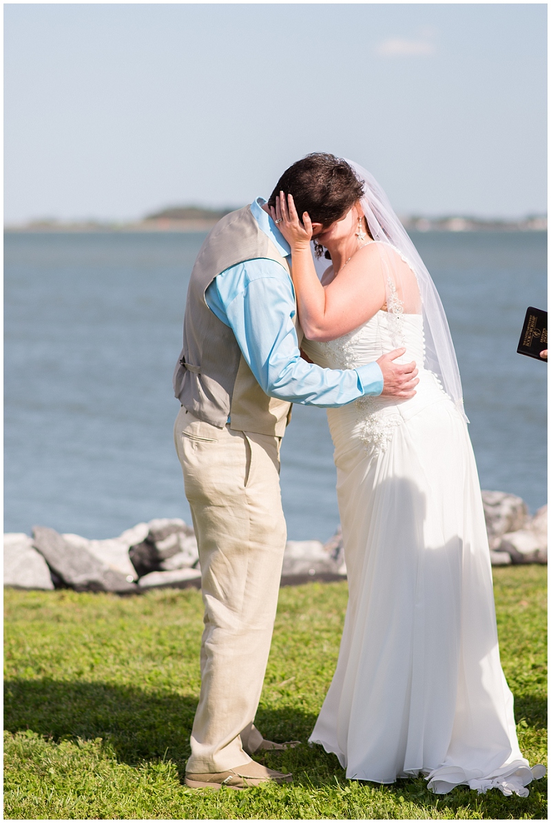 poquoson waterfront yacht club wedding beach blue sea glass