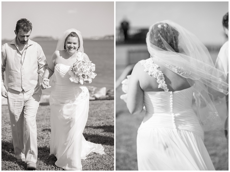 poquoson waterfront yacht club wedding beach blue sea glass