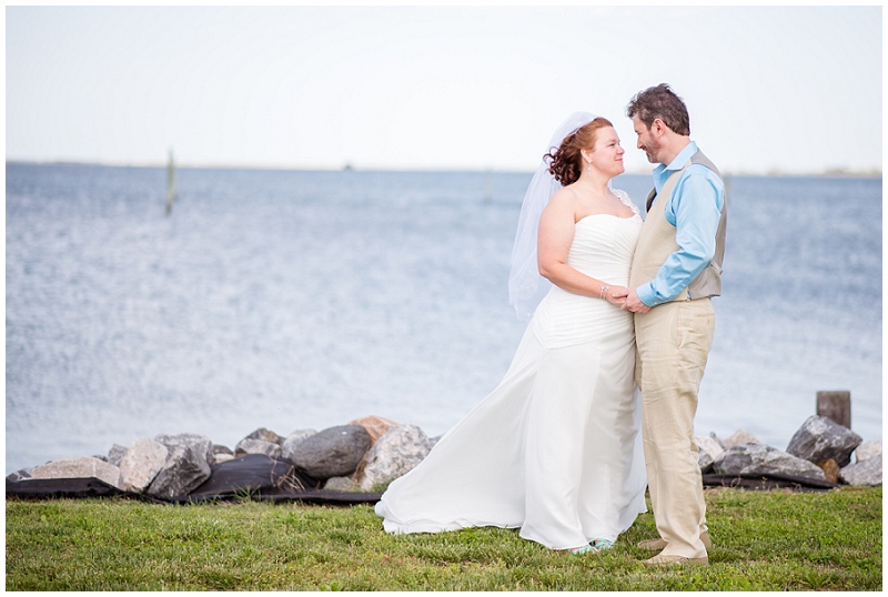 poquoson waterfront yacht club wedding beach blue sea glass