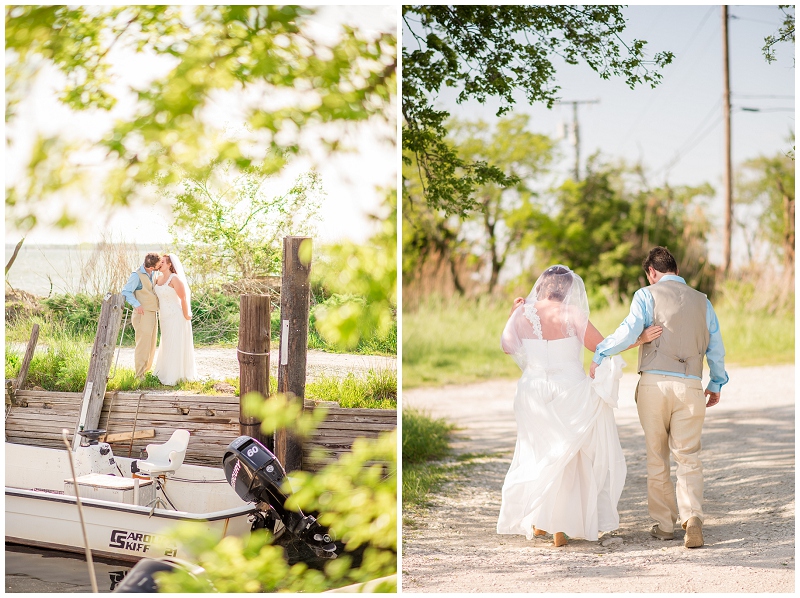 poquoson waterfront yacht club wedding beach blue sea glass