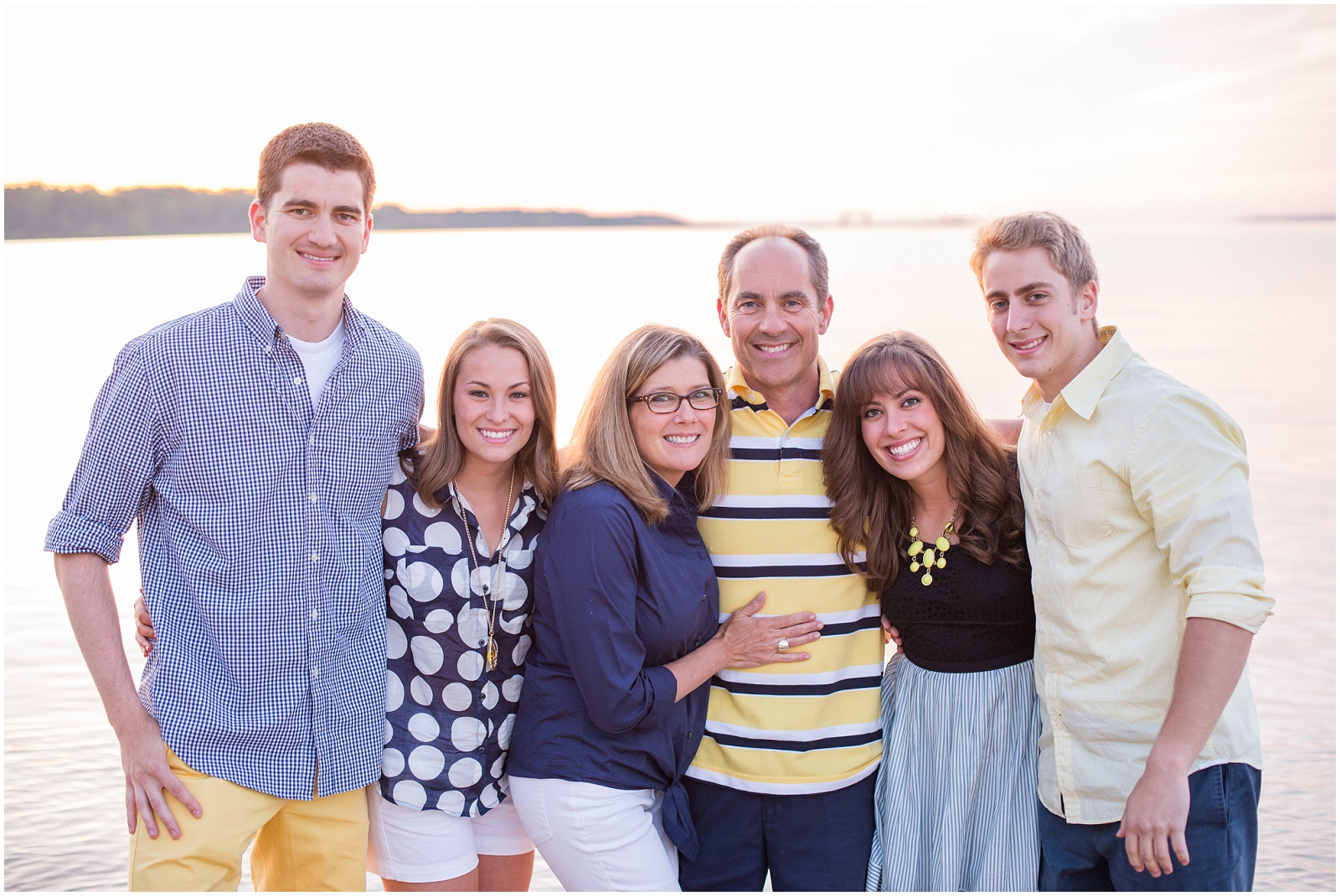 yorktown beach sunset family portraits
