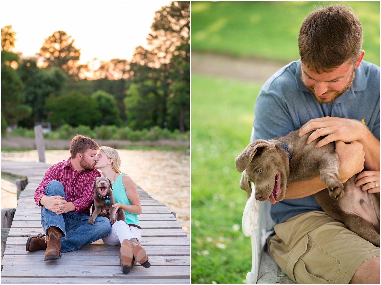 dare yorktown beach hogge silver lab puppy engagement pictures