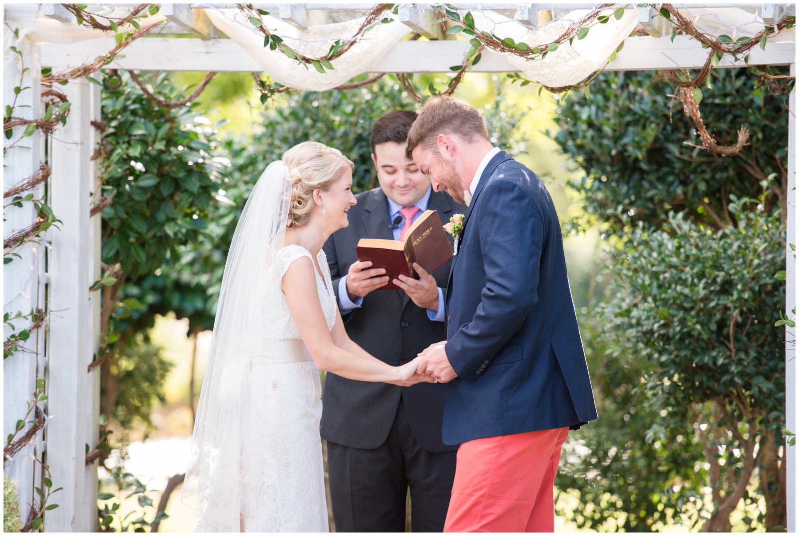 navy and coral nautical rustic backyard yorktown virginia wedding waterfront cowboy boots