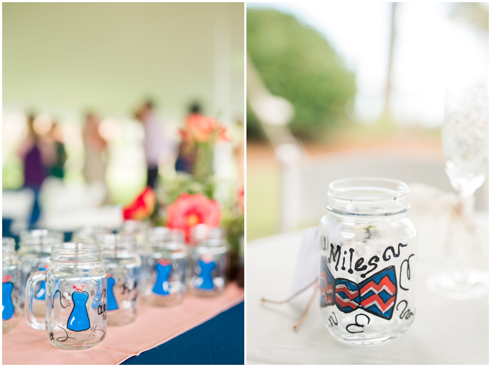 navy and coral nautical rustic backyard yorktown virginia wedding waterfront cowboy boots