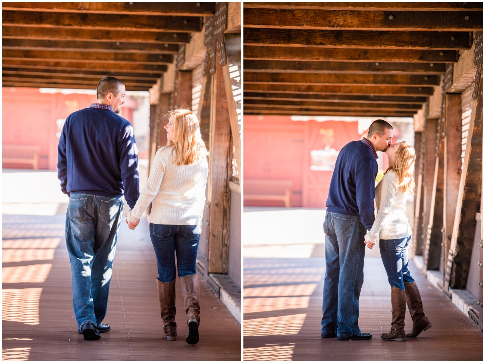 busch gardens williamsburg christmastown virginia engagement pictures