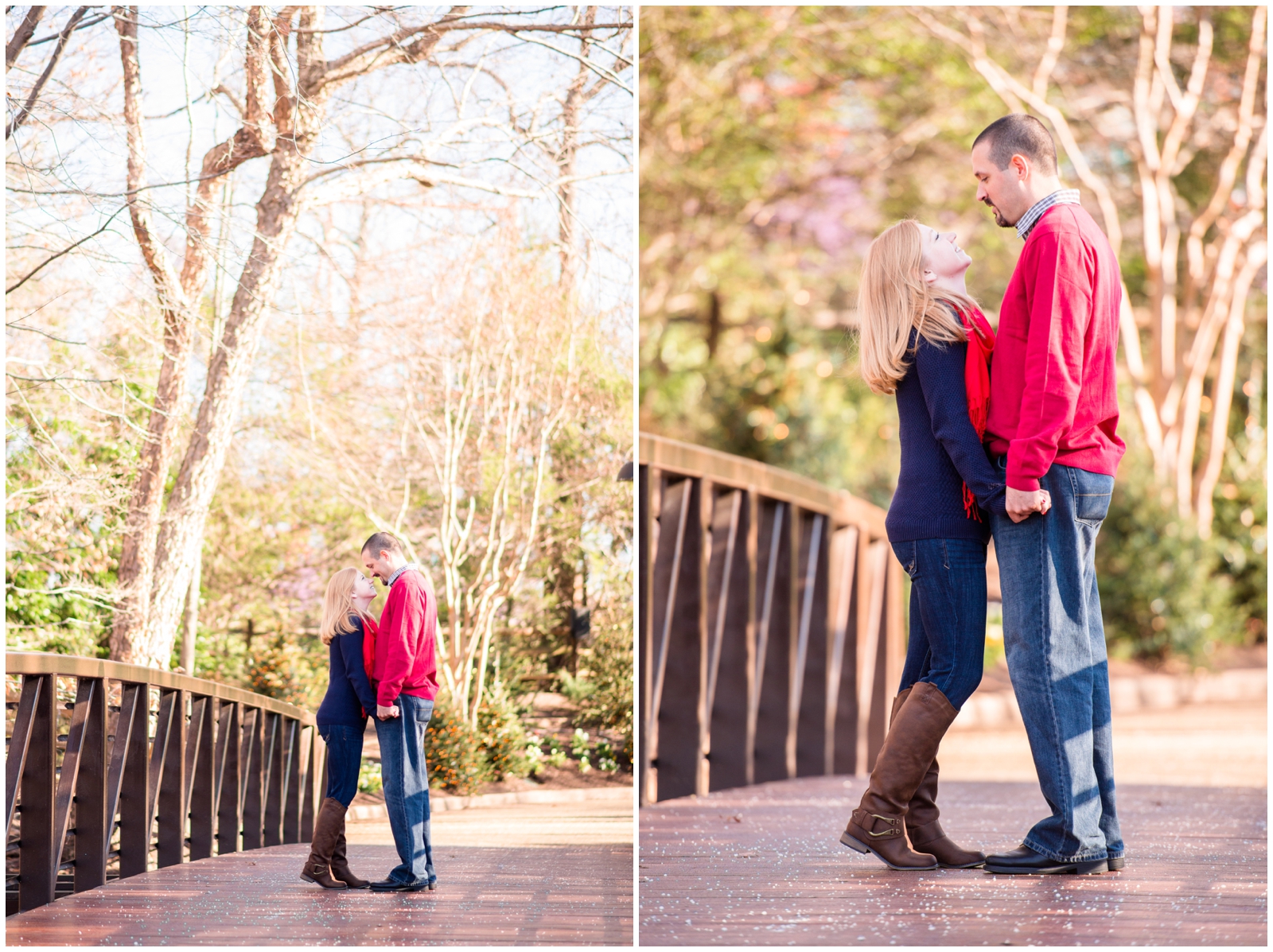 busch gardens williamsburg christmastown virginia engagement pictures