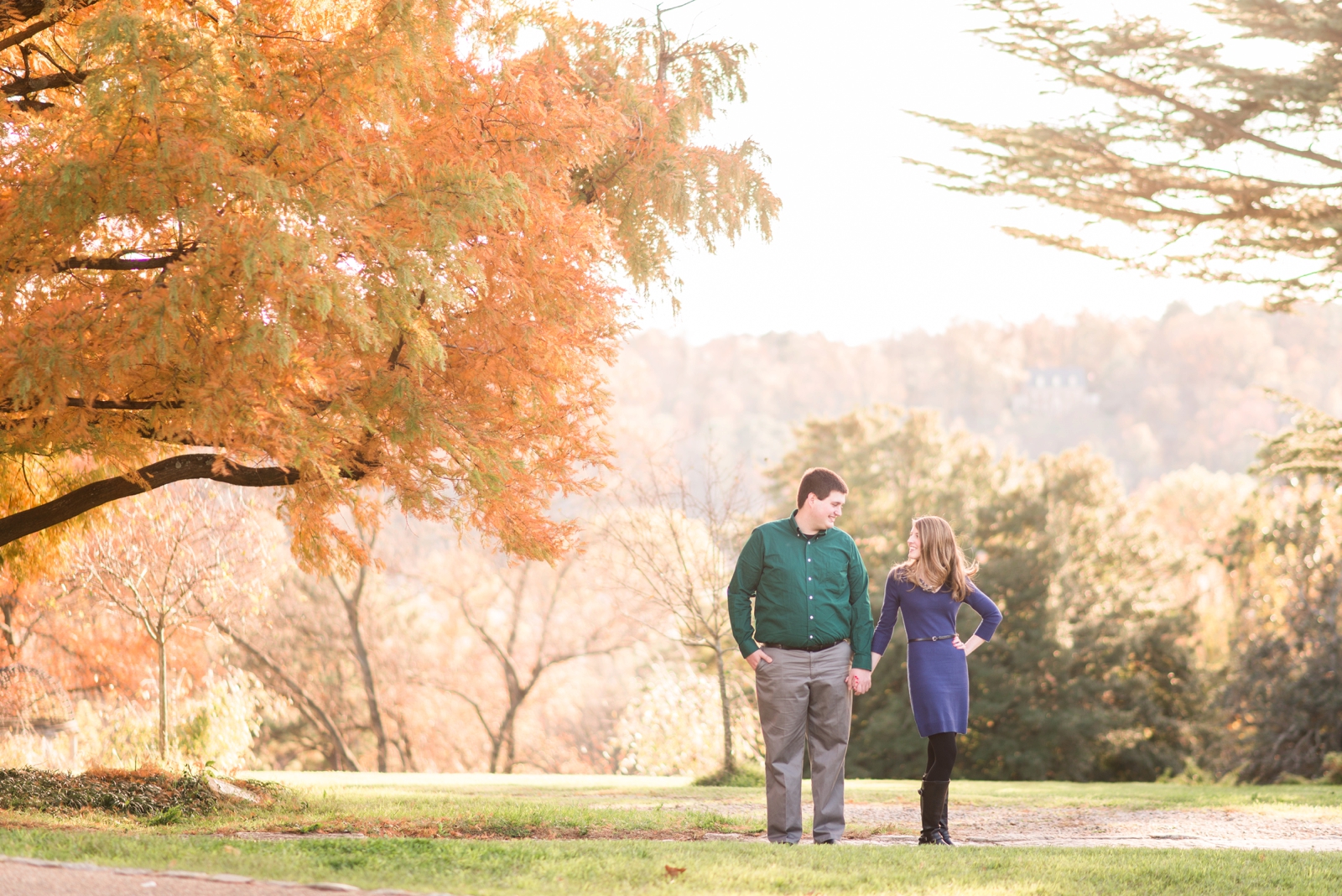 maymont richmond virginia fall engagement session by va wedding photographer