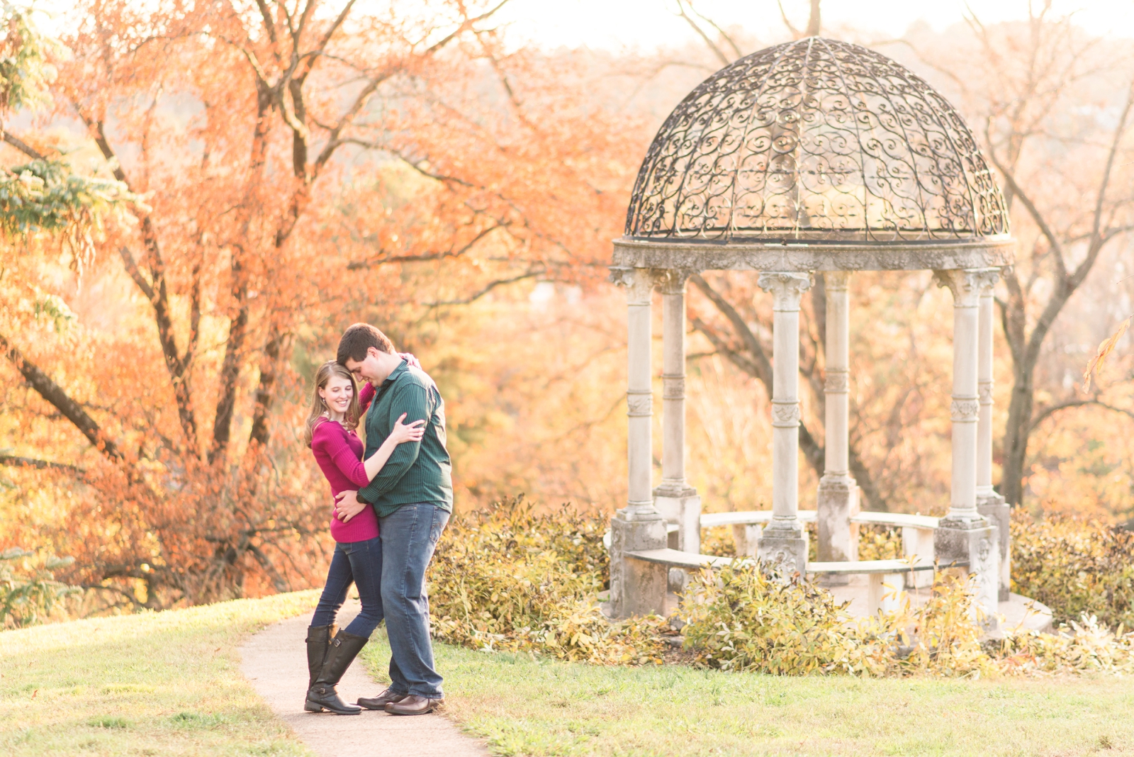 maymont richmond virginia fall engagement session by va wedding photographer