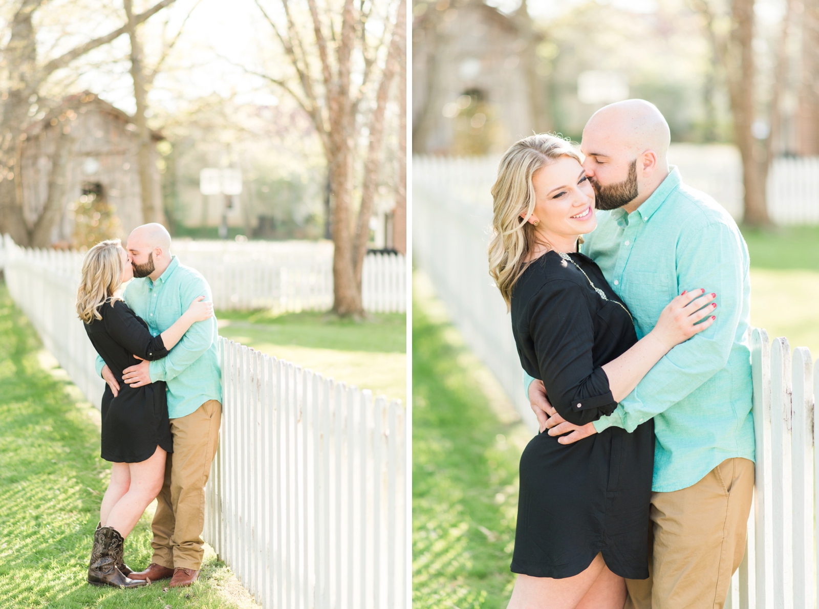 clifton virginia small town spring engagements with truck and lab dogs by va wedding photographer