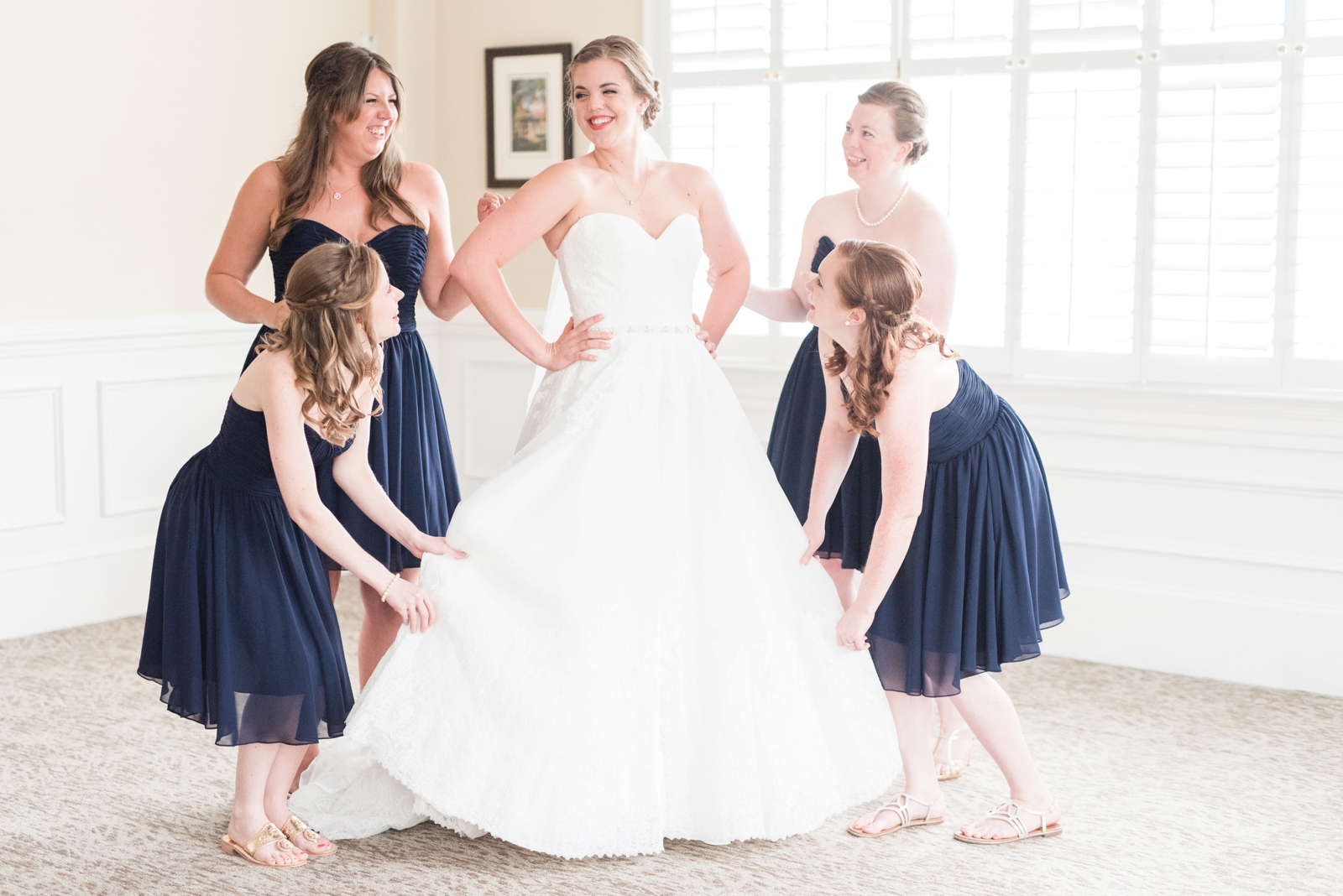 fauquier springs country club warrenton virginia navy and peach spring wedding 