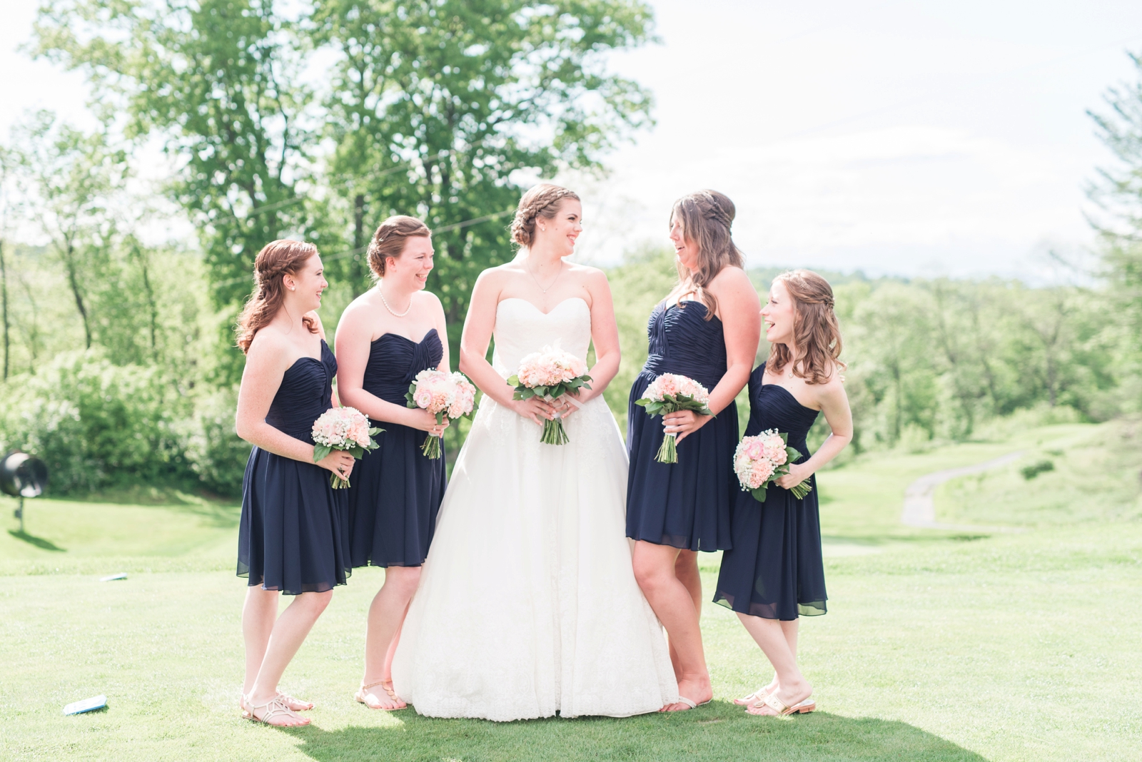 fauquier springs country club warrenton virginia navy and peach spring wedding 