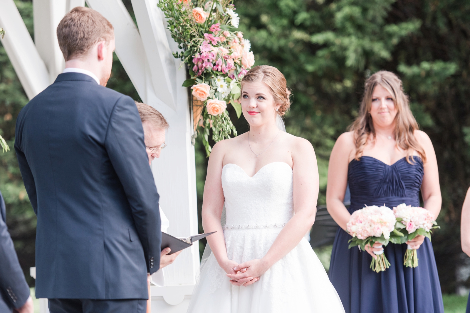 fauquier springs country club warrenton virginia navy and peach spring wedding 