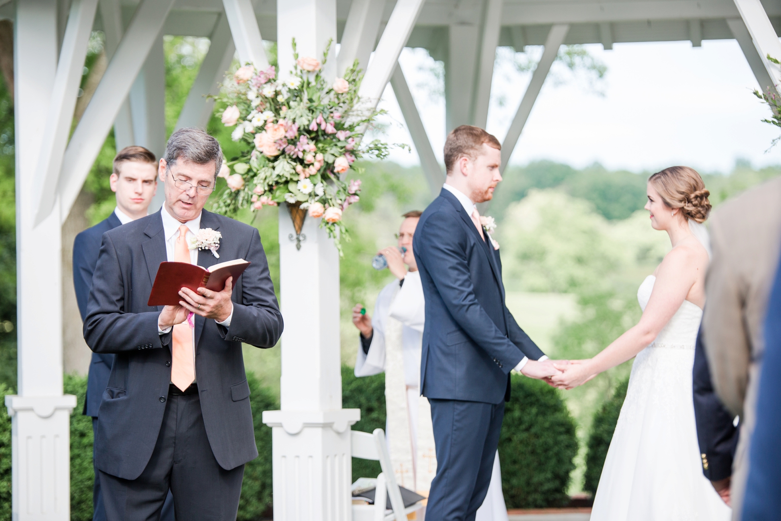 fauquier springs country club warrenton virginia navy and peach spring wedding 