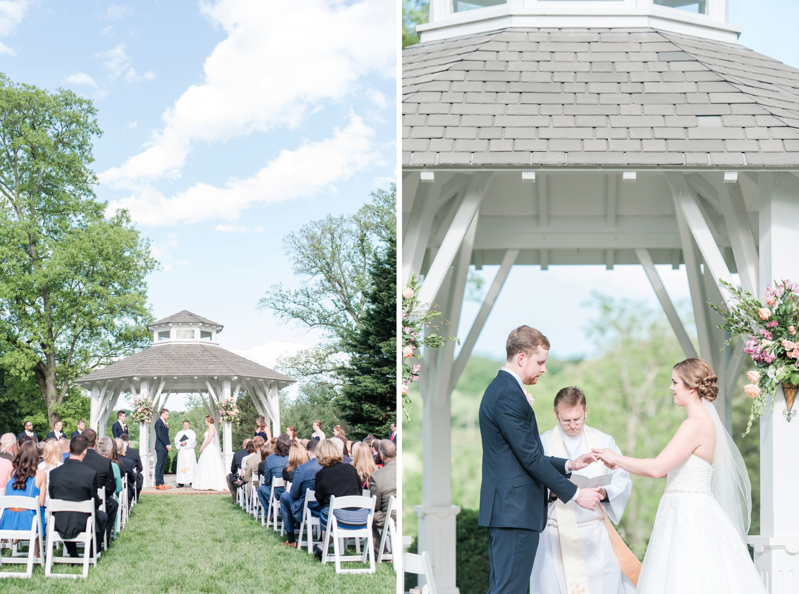 fauquier springs country club warrenton virginia navy and peach spring wedding 