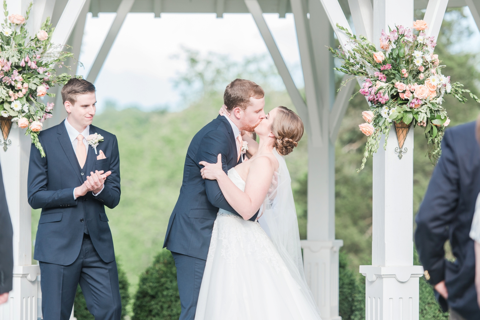 fauquier springs country club warrenton virginia navy and peach spring wedding 