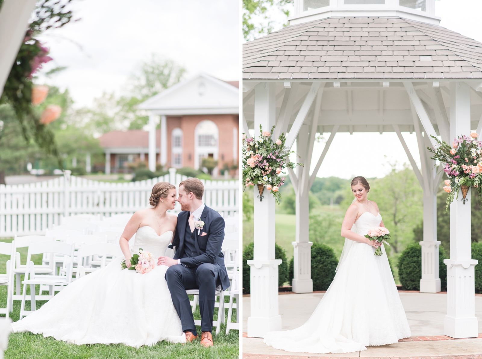 fauquier springs country club warrenton virginia navy and peach spring wedding 