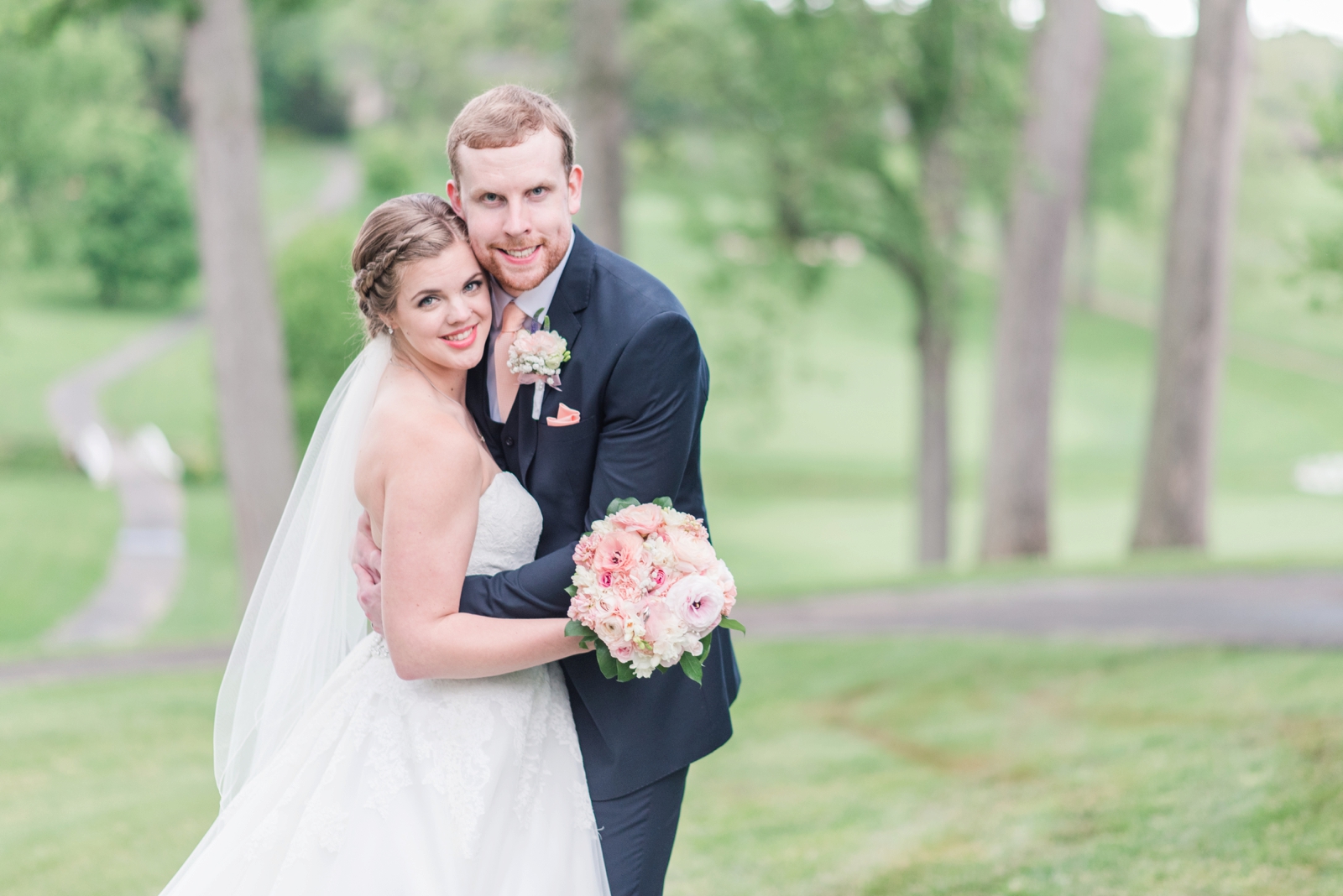 fauquier springs country club warrenton virginia navy and peach spring wedding 