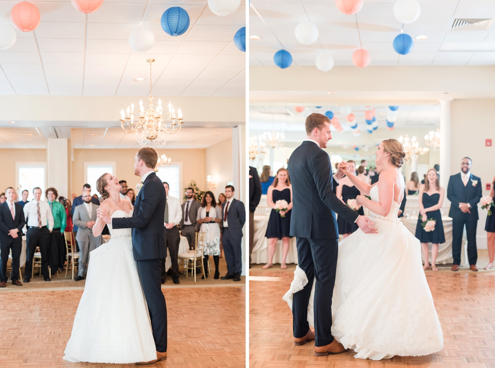 fauquier springs country club warrenton virginia navy and peach spring wedding 