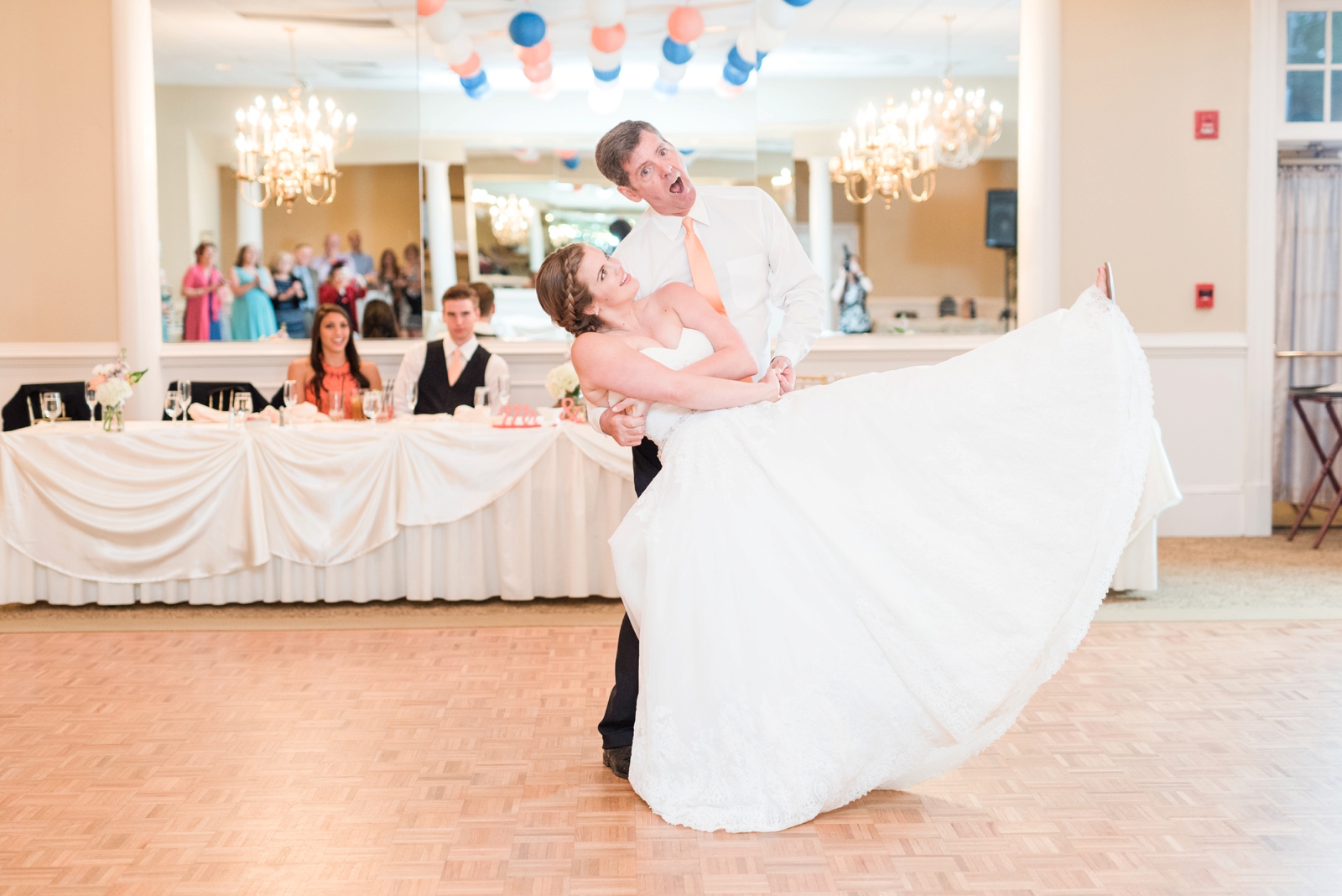 fauquier springs country club warrenton virginia navy and peach spring wedding 