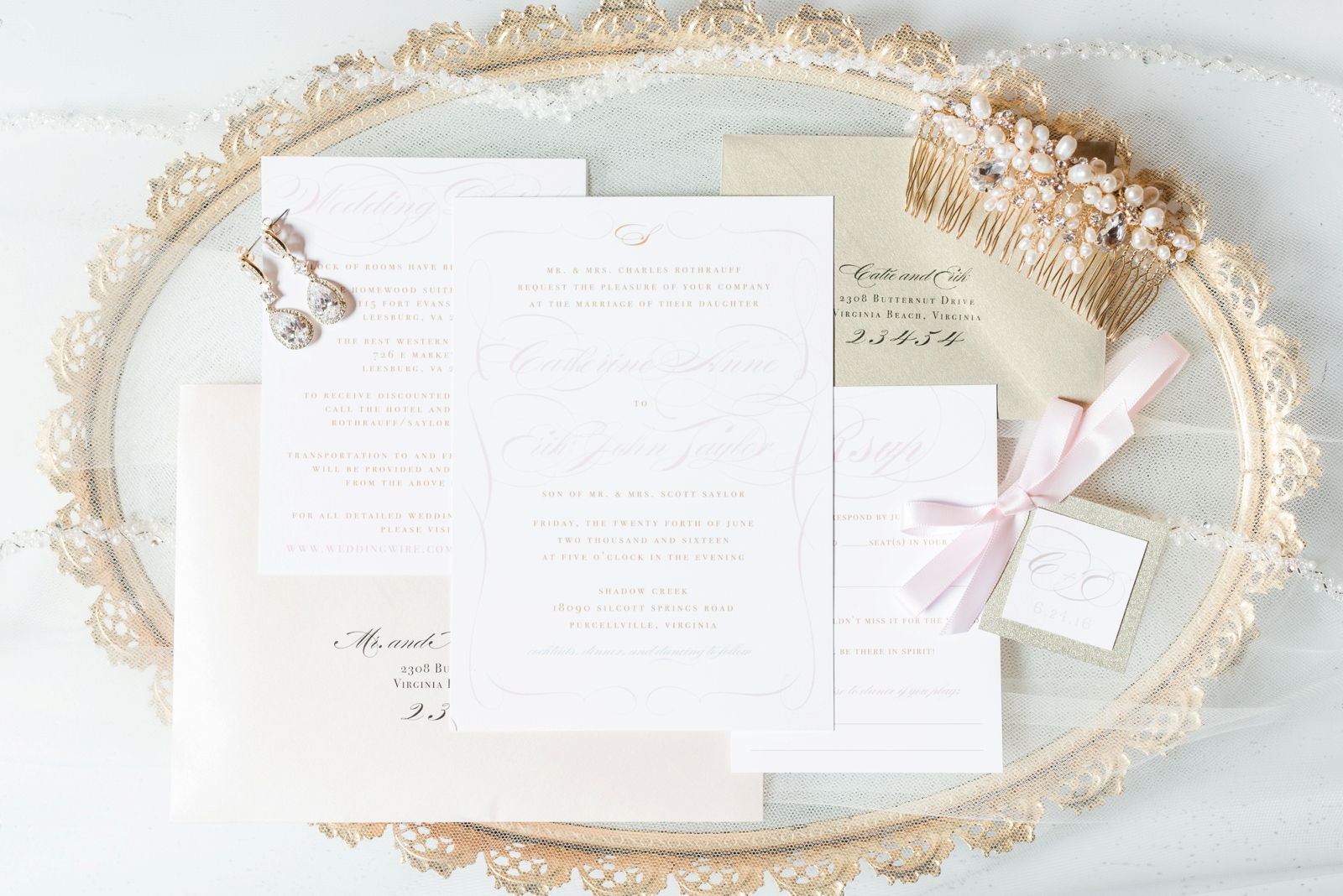 shadow creek virginia blush southern wedding photo