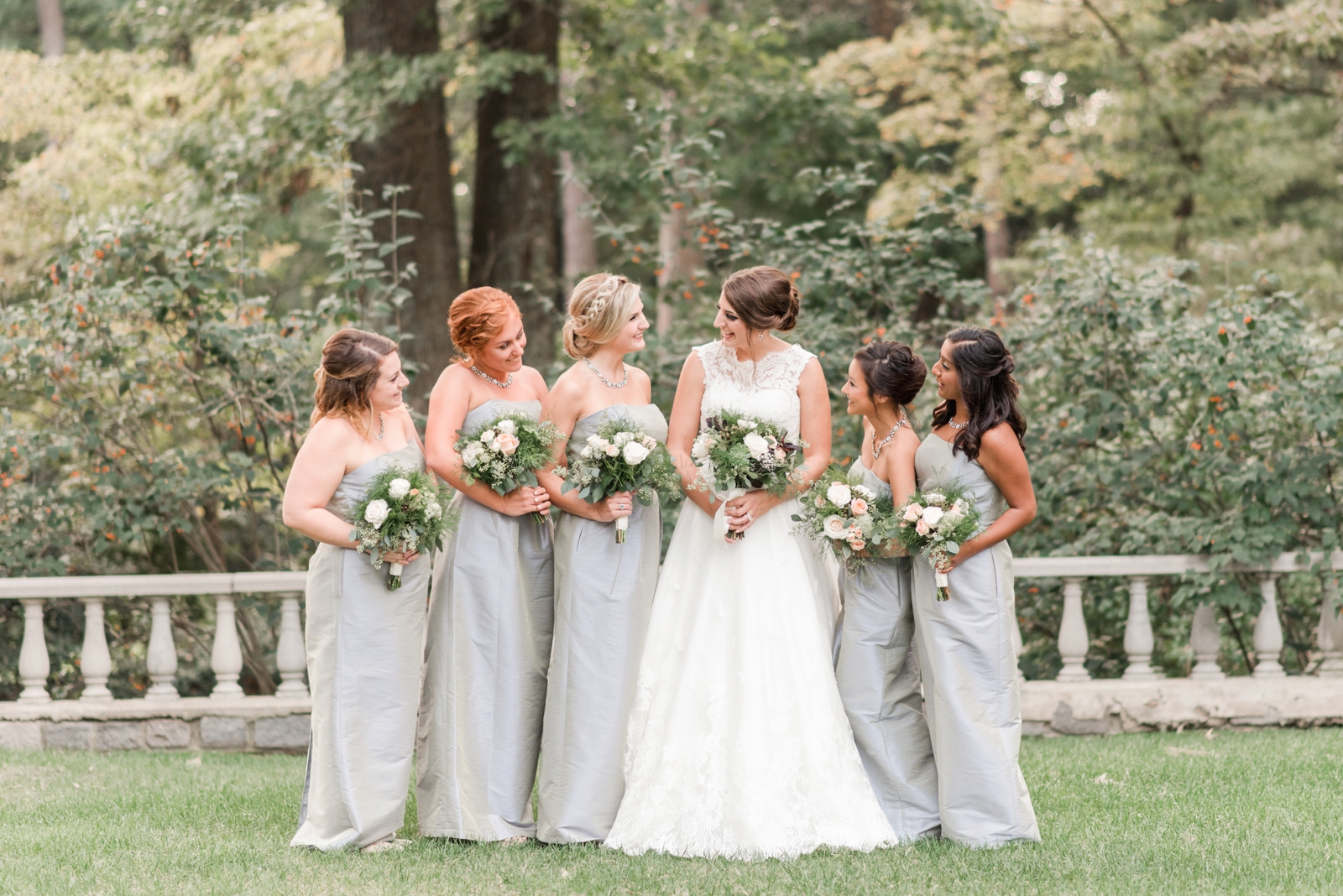 norfolk botanical gardens wedding dusty blue rustic natural elegant