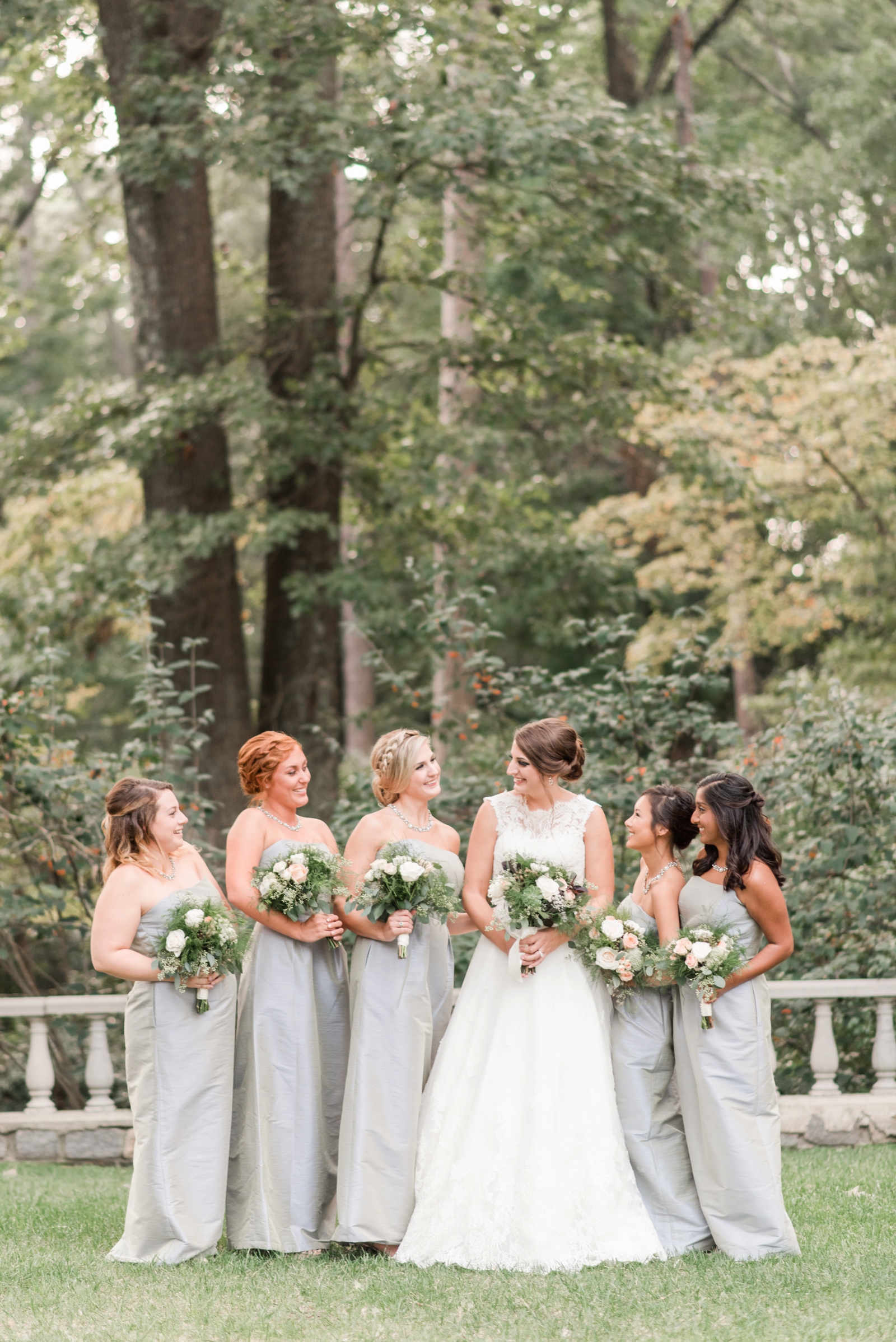 norfolk botanical gardens wedding dusty blue rustic natural elegant