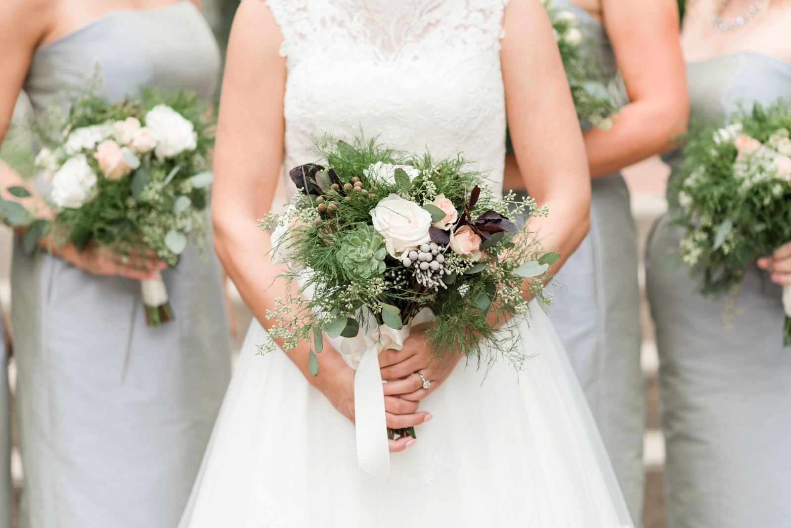 norfolk botanical gardens wedding dusty blue rustic natural elegant