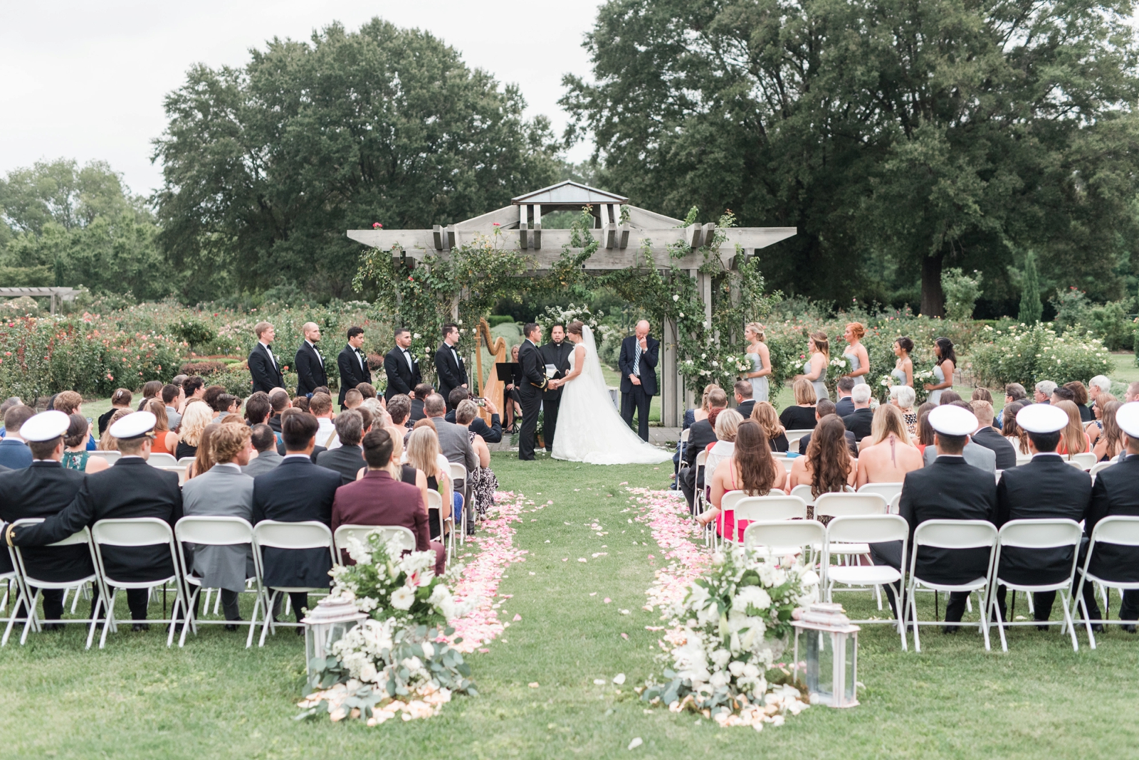 norfolk botanical gardens wedding dusty blue rustic natural elegant