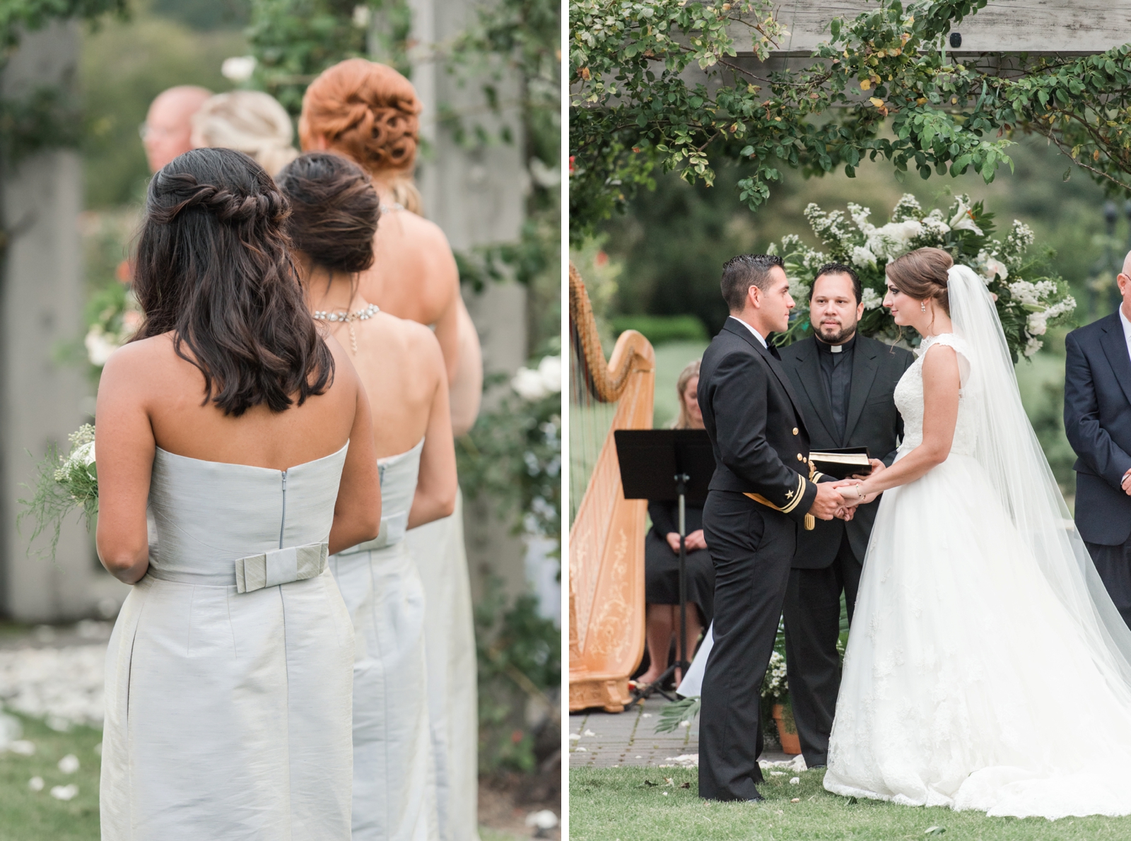 norfolk botanical gardens wedding dusty blue rustic natural elegant