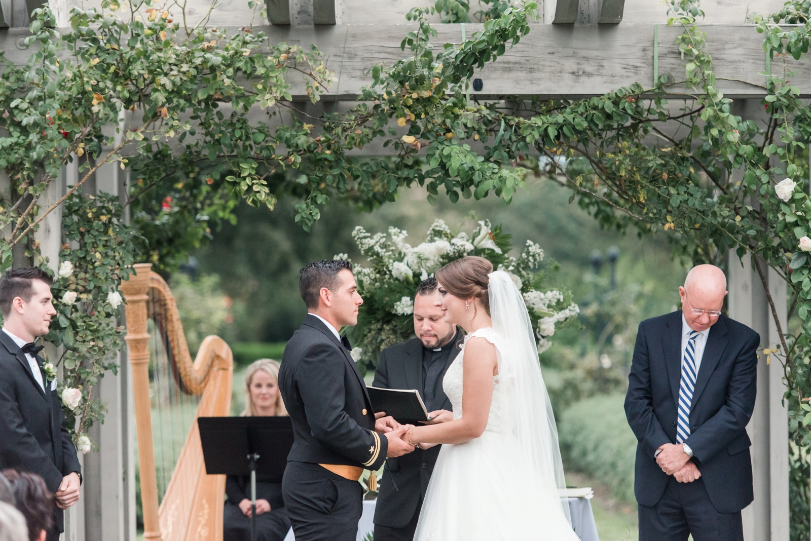 norfolk botanical gardens wedding dusty blue rustic natural elegant