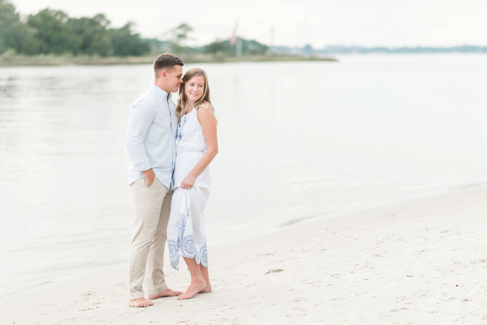 first landing state park beach engagment session by virginia wedding photographer