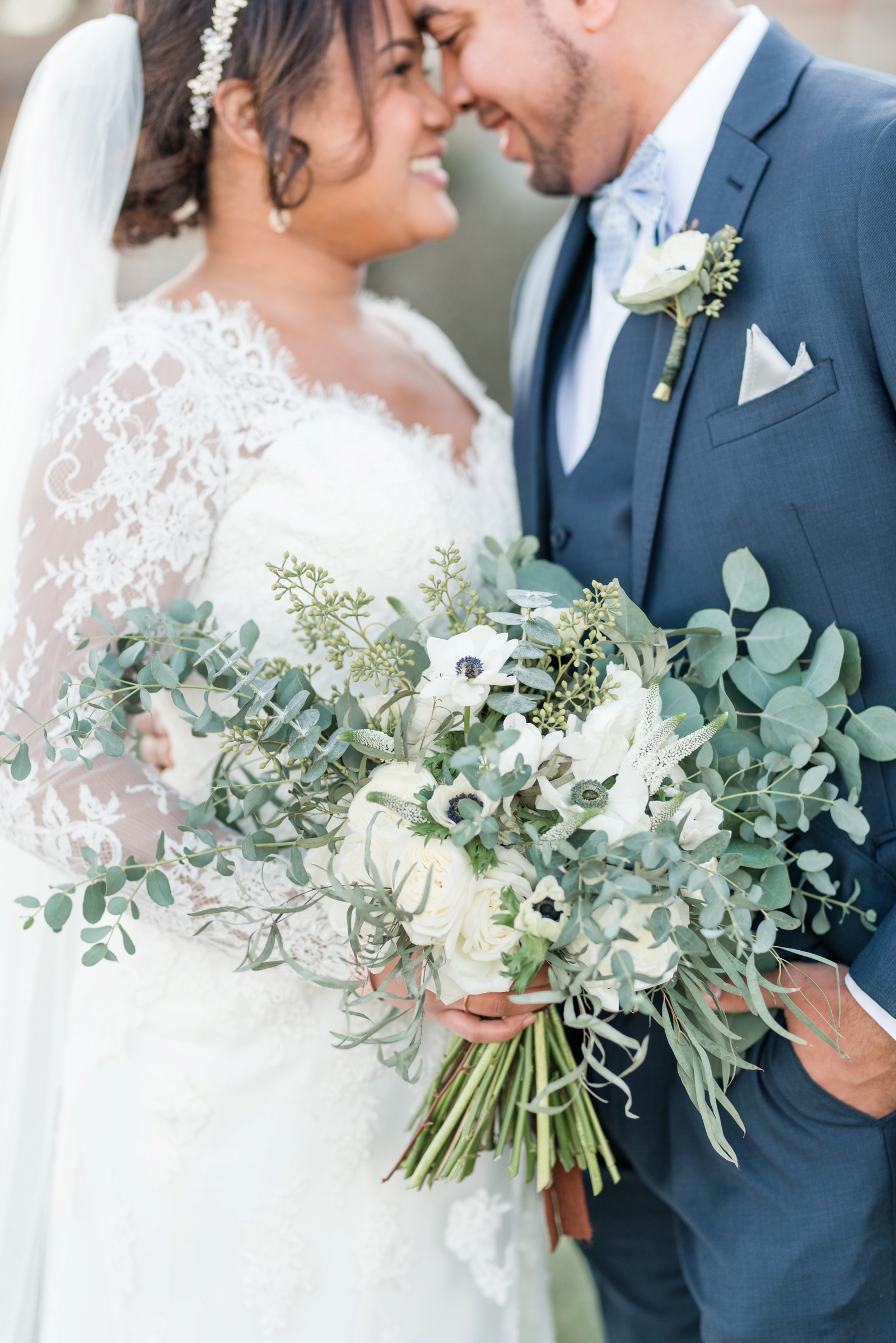 early mountain vineyard charlottesville virginia winter wedding with neutral pastel colors
