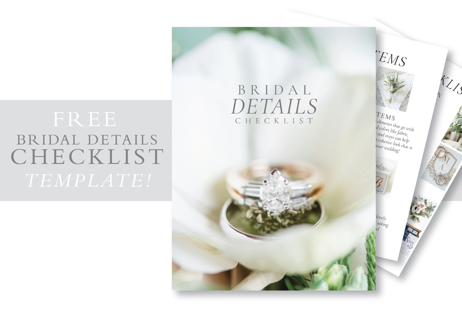 free bridal details checklist template
