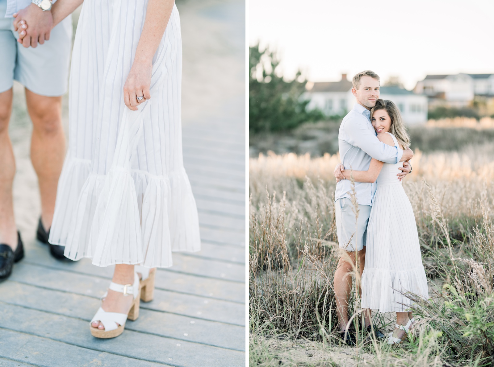 Virginia Beach Bayville Farms Park and Oceanfront Engagement Session in Fall